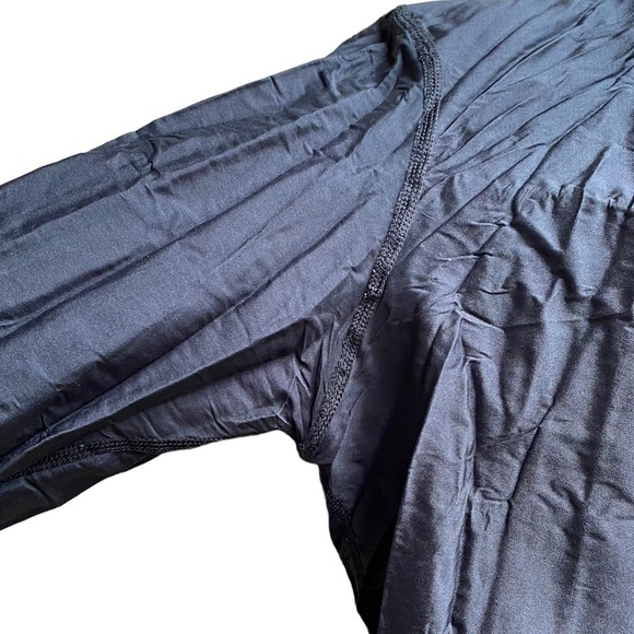 BELUVA TOP BLOUSE BLUE MICRO PLEATS CRINKLE USA 3/4 SLEEVES Size S - Picture 4 of 5